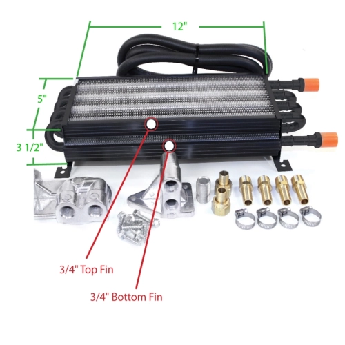 8 Pass Oil Cooler Kit, with Treaded Fittings