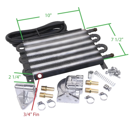 6 Pass Oil Cooler Kit, with Barbed Fittings