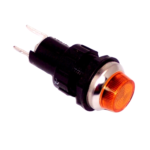 Super Amber Indicator Light, 7/8 Diameter, 9/16 Lens, Each