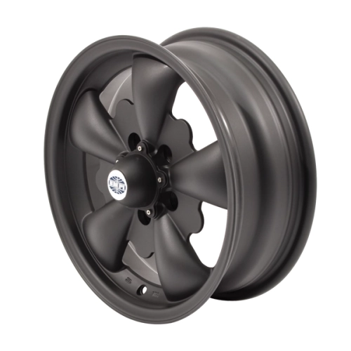 Gt-5 Wheel, Black with Polished Lip, 5.5 Wide, 5 on 112mm