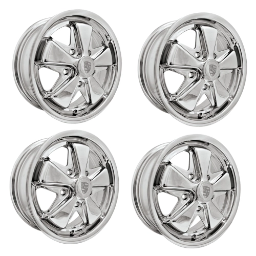 Appletree Automotive 00-9679-4 911 Alloy Wheels All Chrome, 5.5 Wide, 5 on 130mm