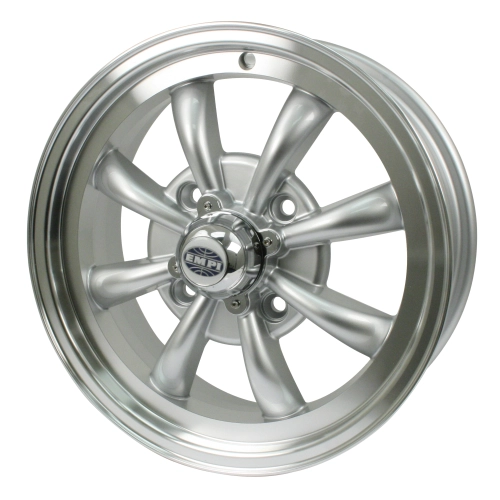 EMPI 00-9685-0 Gt-8 Wheel, Silver with Polished Lip, 5.5 Wide, 4 on 130mm