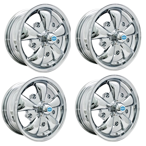 Appletree Automotive 00-9686-4 Gt-5 Wheels All Chrome, 5.5 Wide, 5 on 205mm