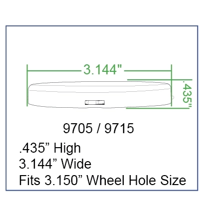 Brm Wheel Replacement Cap, Low Version, Sold Each