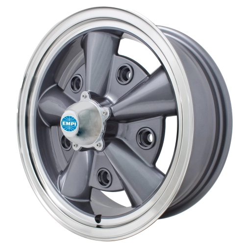 EMPI 00-9750-0 5 Rib Wheel, Grey, 5.5 Wide, Fits 5 on 205mm VW