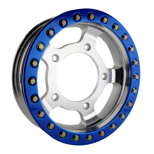 Appletree Automotive 00-9764-0-BL 15 X 4 Forged Beadlock Rim, 5 On 205mm, Blue Beadlock