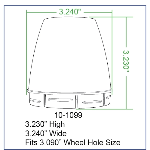 Smoothie Wheel Replacement Cap, Chrome, Each