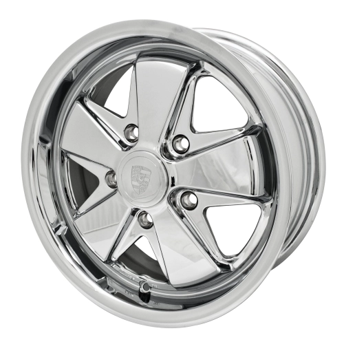 EMPI 10-1102-0 911 Alloy Wheel, All Chrome, 6 Wide, 5 on 130mm