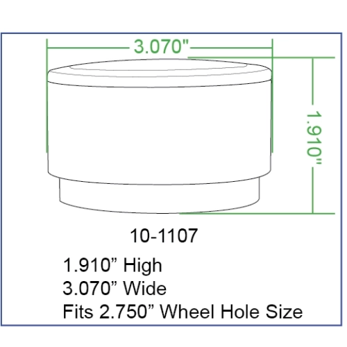 Replacement Wheel Cap, for 911 & Gasser Wheel, DLX Version