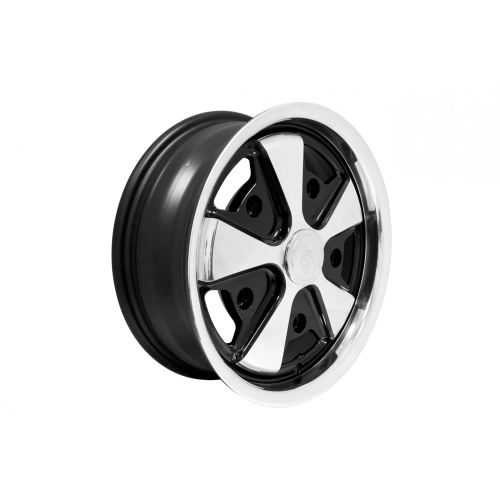 EMPI 10-1110-0 911 Alloy Wheel, Polished with Black, 5-1/2 Wide, 5 on 205mm