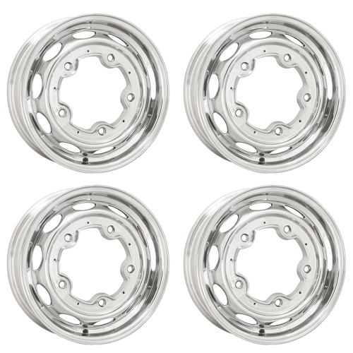 Appletree Automotive 10-1170-4 Vintage 190 Wheels, 15 x 4.5, 5 on 205, Silver Set of 4