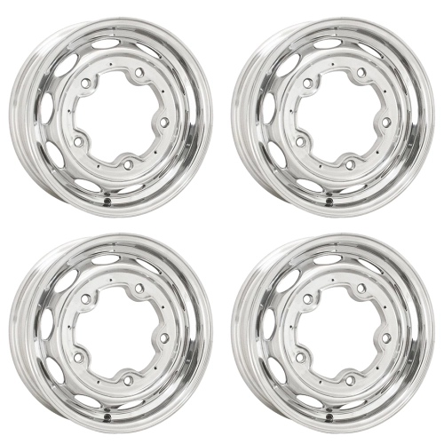 Appletree Automotive 10-1171-4 Vintage 190 Wheels, 15 x 5.5, 5 on 205, Silver Set of 4