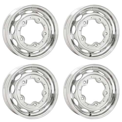 Appletree Automotive 10-1173-4 Vintage 190 Wheels, 15 x 5.5, 5 on 205, Silver Set of 4