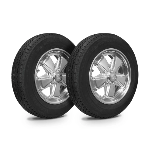 EMPI 10-2013-0 Wheel Tire Combo, 911 Alloy, Polished, Big Tire 165/80R15