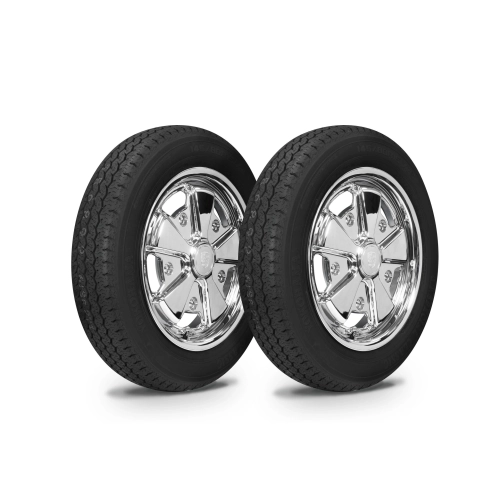 EMPI 10-2018-0 Wheel Tire Combo, 911 Alloy, CChrome, Small Tire