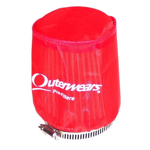 OUTERWEARS 115-10-4TR Outerwear Pre-Filter, 3.5 To 3 3 In Taper, 4 In Tall, Red