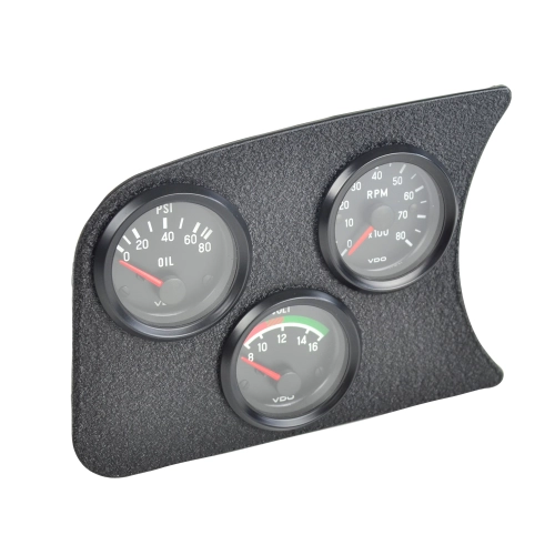 3 Hole Gauge Panel, Black for 42401