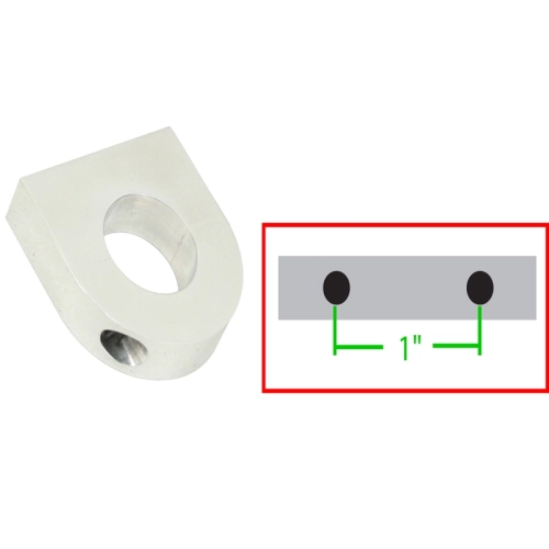 Billet Bracket, for 1 Tube, Each