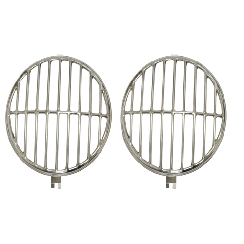 EMPI 18-1112-0 Headlight Stone Guard, Fits Beetle 54-66, Stainless, Pair