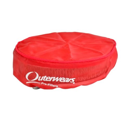 OUTERWEARS 205-25TR Outerwear Pre-Filter, 6.5 Round, 2.5 Tall, Red