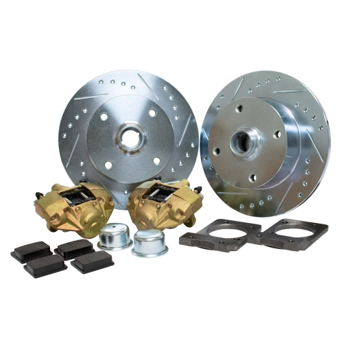 EMPI 22-6140-0 Disc Brake Kit, 4 On 130mm, For Super Beetle, VENTED