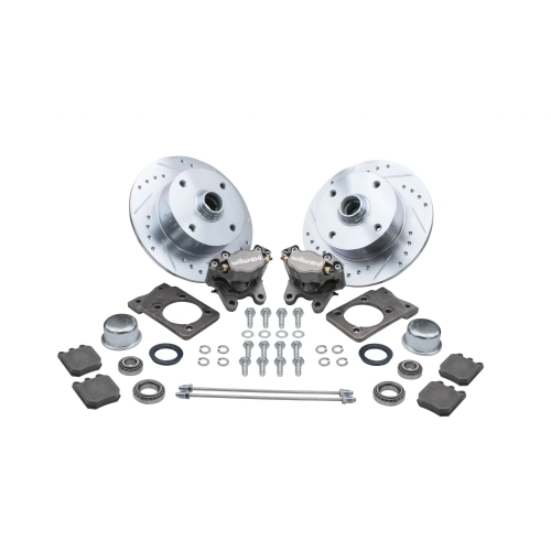 EMPI 22-6150-0 Disc Brake Kit, 4 On 130mm, For Super Beetle Wilwood Silver