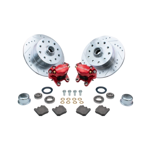 EMPI 22-6158-R Wilwood Front Ball Joint Disc Brake Kit, Red Drilled