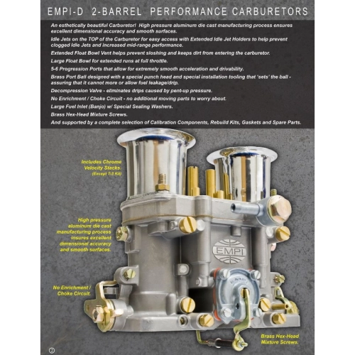 Single 40mm D-Series Carb Kit, for Type 1