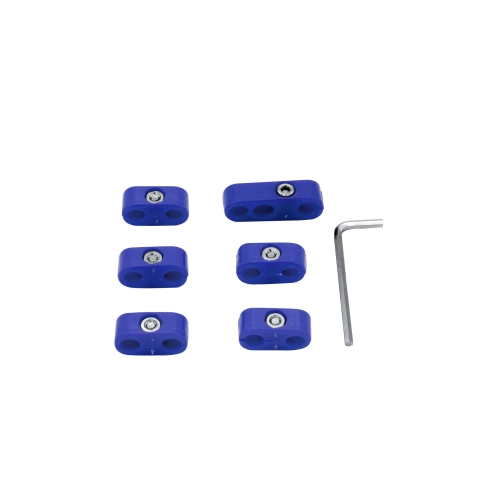 EMPI 4593-12 Spark Plug Wire Seperators, Blue, 6 Piece Kit