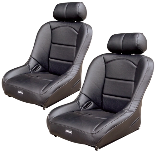 Appletree Automotive 62-2768-PAIR Off-Road Suspension Seats, Black Vinyl with Black Vinyl