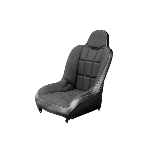 EMPI 62-2794-0 Off-Road Suspension Seat, Black Vinyl with Black Fabric WIDE