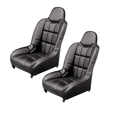 Off-Road Suspension Seats, Black Vinyl with Black Vinyl Wide