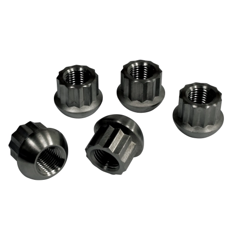 EMPI 70-2883-0 Alloy Lug Nuts, Black 14mm - 1.5, 12 Point Ball Seat