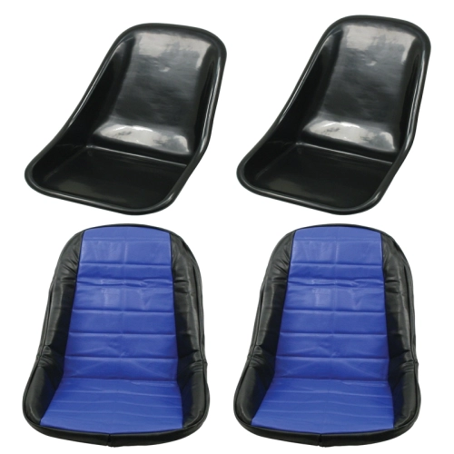 Appletree Automotive 7520-BLUE Low Back Seat Shells, Impact Plastic with Blue Covers Pair