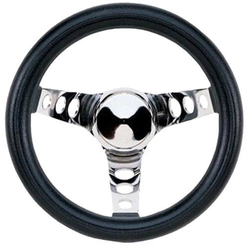 Steering Wheel, 10 Diameter, 5 Dish, 3 Spoke, 3 Bolt