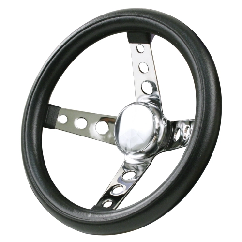 EMPI 79-4014-0 Steering Wheel, 11-3/4 Diameteer, 3-3/4 Dish 4 Spoke 3 Bolt