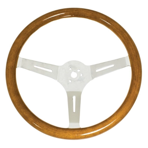 Steering Wheel Kit, 31mm Wood Grim, 15 Diameter, 3 Dish