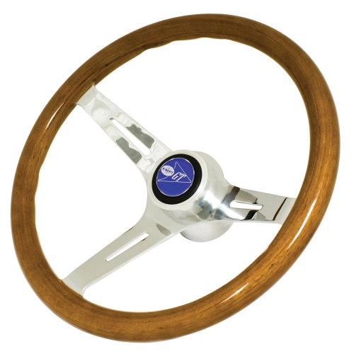 Steering Wheel Kit, 31mm Wood Grim, 15 Diameter, 3 Dish