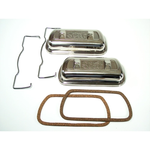 Scat 80240T Valve Cover, Stainless Clip On with 5 Tab Gasket Retainer