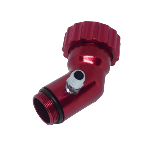 Latest Rage AC115541R Angled Oil Filler Extension, With Grooved Cap, Red