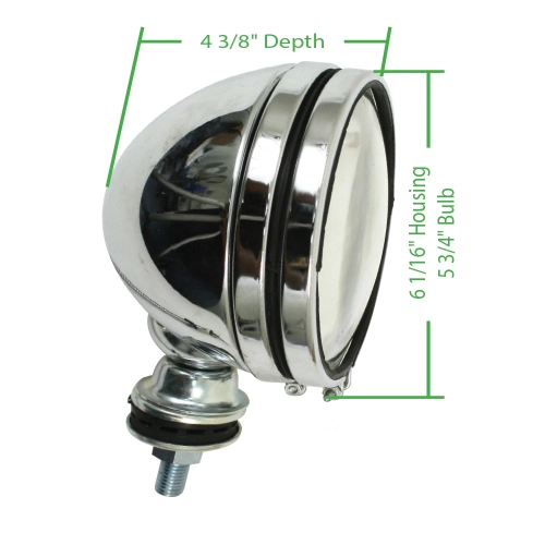 6 Inch Chrome Off-Road Light, 100 Watt, Each