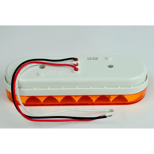 Led Oval Tail Light, Amber, Sold Each