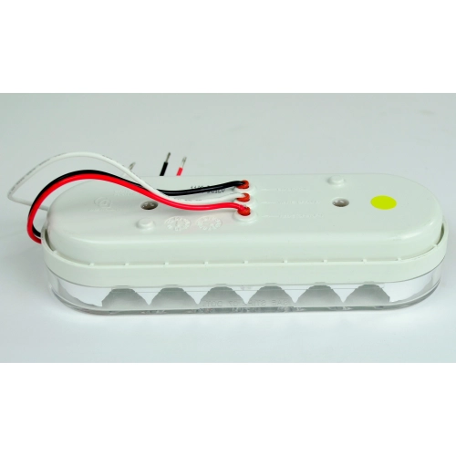 Led Oval Tail Light, Clear/White, Sold Each