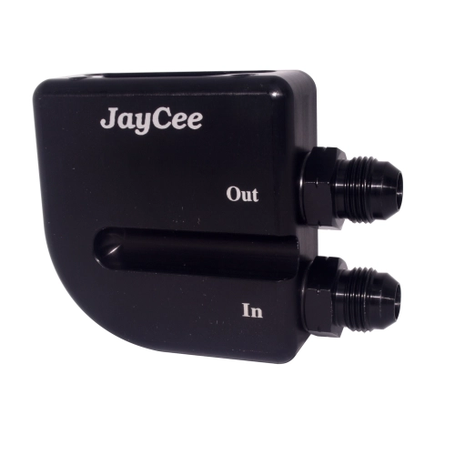 JayCee Billet Oil Manifold, Black