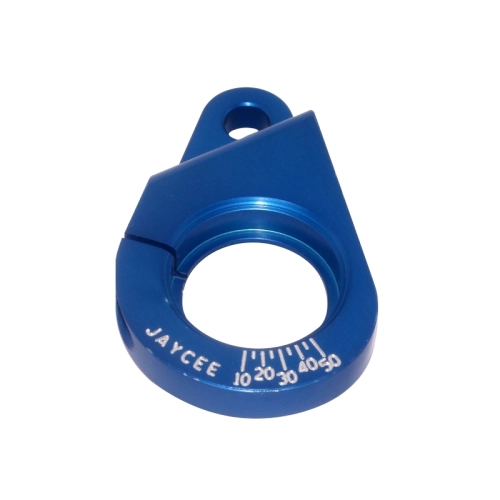 JayCee Billet Distributor Clamp with Timing Marks, Blue