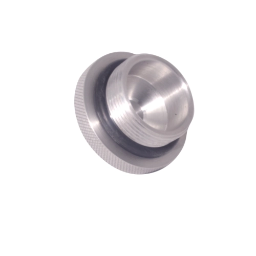 JayCee Billet Oil Filler Cap With -8 Breather Port, Silver