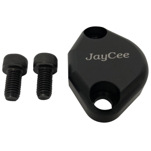 EMPI JC22300 JayCee Low Profile Billet Fuel Pump Block Off, Black