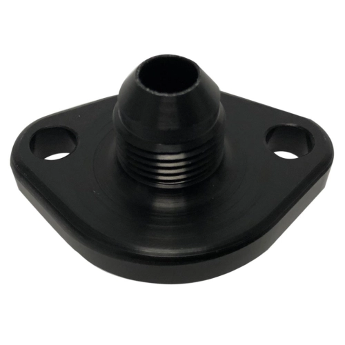 EMPI JC22380 JayCee Billet Fuel Pump Block Off, with -8 Breather, Black