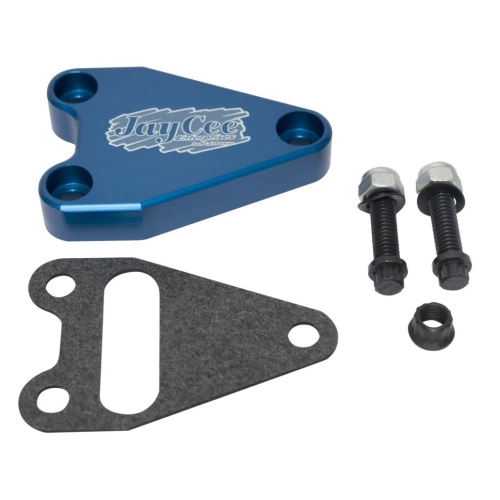 EMPI JC23030 JayCee Billet Oil Cooler Block Off, Blue