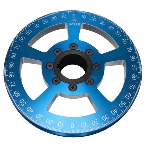 EMPI JC-8606-S JayCee Billet 7 Inch Street Pulley, Sand Sealed, Blue